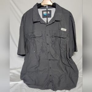 Men's Magellan Laguna Madre gray fishing shirt, 3XL